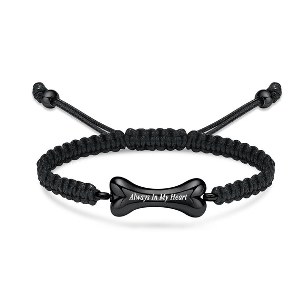 Hearbeingt Cremation Bracelet for Pet Ashes Dog Bone Urn Bracelet Stainless Steel Memorial Keepsake Bracelet Jewelry for Men Women