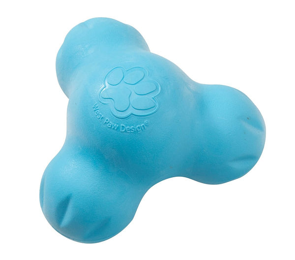 WEST PAW Zogoflex Tux Interactive Treat Dispensing Dog Chew Toy for Aggressive Chewers, 100% Guaranteed Tough, It Floats!, Made in USA, Large, Aqua