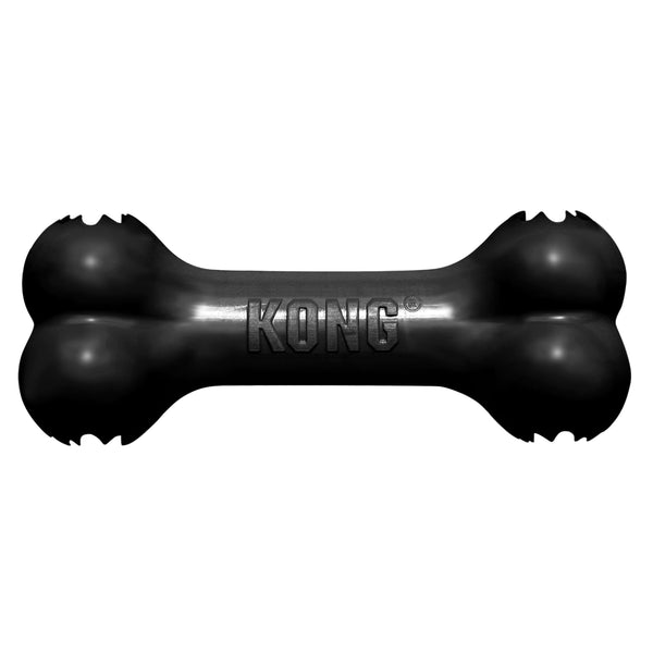 KONG - Extreme Goodie Bone - KONG's Most Durable Natural Rubber Dog Bone for Power Chewers - Black - For Large Dogs