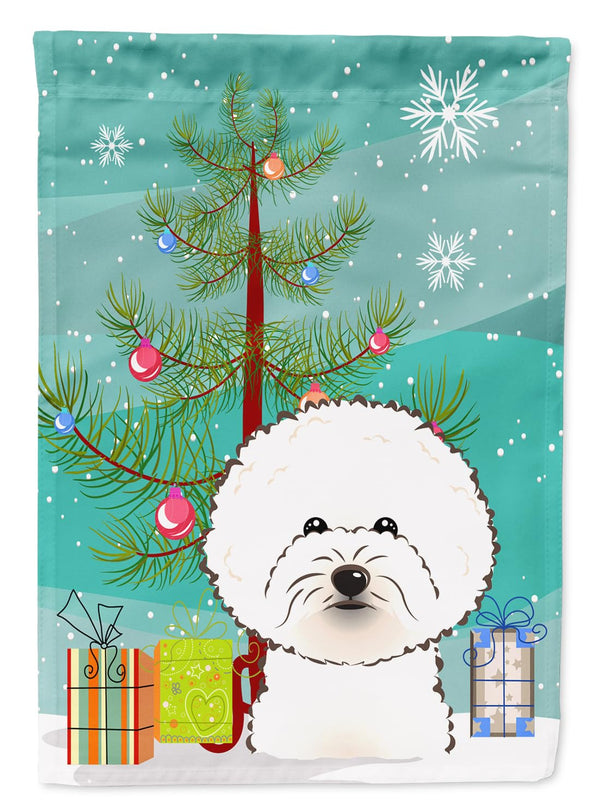 Caroline's Treasures BB1589GF Christmas Tree and Bichon Frise Garden Flag Mailbox Flag Decorative Yard Flag Banner Outside Patio Artwork Yard Flower Beds, Garden Size, Multicolor