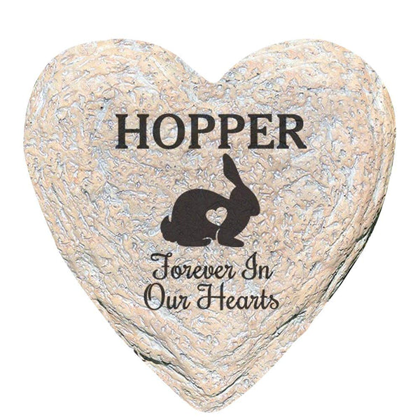 GiftsForYouNow Engraved Assorted Animals with Heart Memorial Heart Garden Stone, Rabbit Our
