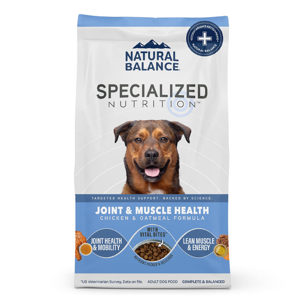Natural Balance Specialized Nutrition Dry Dog Food Formula with Chicken and Oatmeal for Dogs, Joint Health & Muscle Health Dog Food, Natural Ingredients with Added Vitamins & Minerals - 3.5 lbs