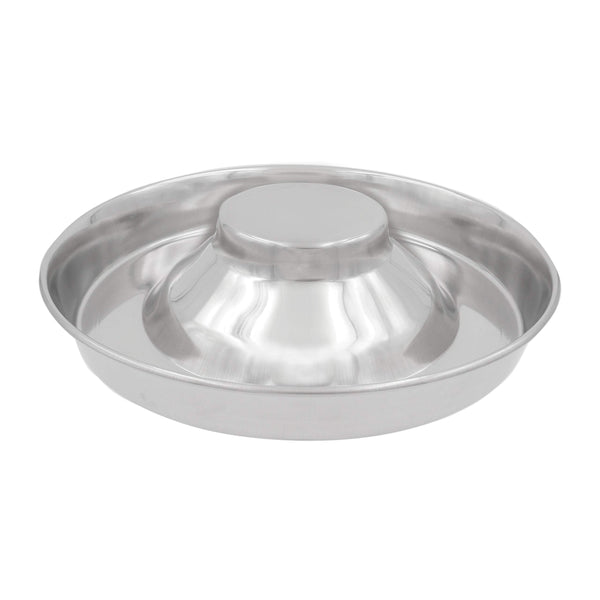 Fuzzy Puppy Feeding Bowls for Litters of Puppies: Welping Dishes for Weaning Puppies & Kittens, Wide Non-Tip Base Puppy Feeder, Also a Great Adult Dog Bowl Slow Feeder | Stainless Steel, 11" (PS-11)