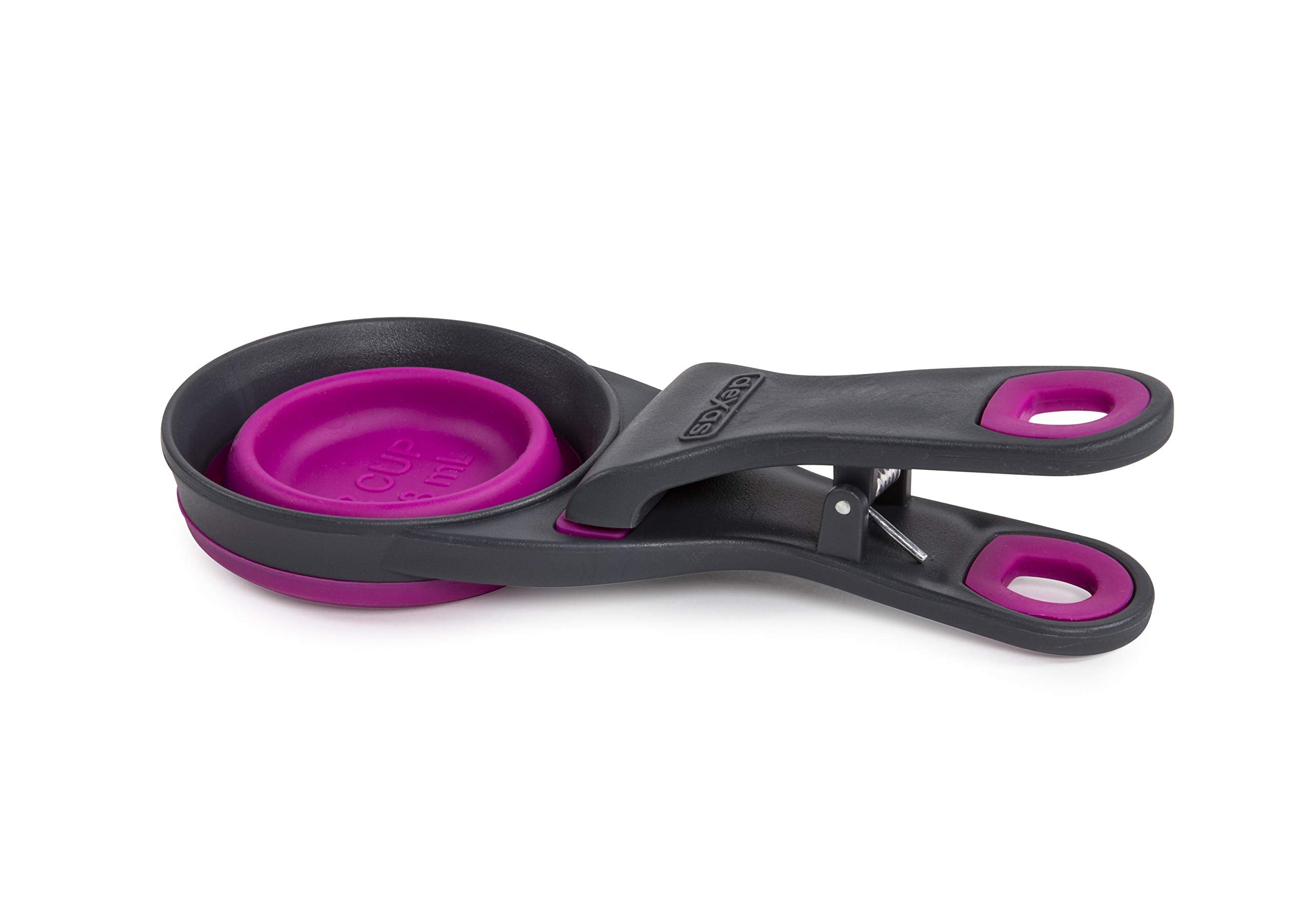 Dexas Popware for Pets Collapsible KlipScoop, 1/2 Capacity, Gray/Blue