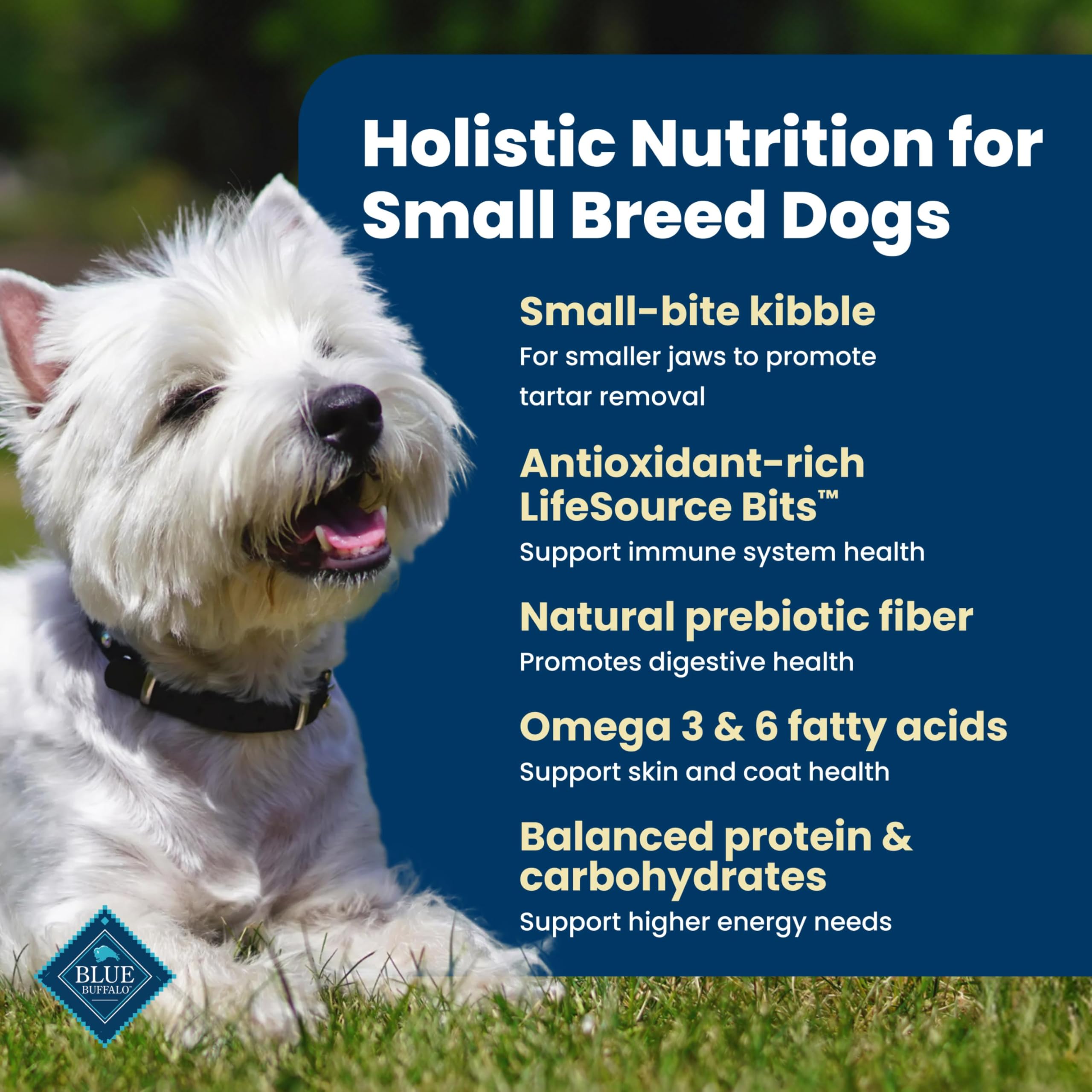 Blue Buffalo Life Protection Formula Chicken & Brown Rice Small Breed Adult Dry Dog Food, Supports Immunity with Antioxidant-Rich LifeSource Bits, Promotes Healthy Muscles, Skin & Coat Health, 5 lbs.